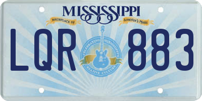 MS license plate LQR883