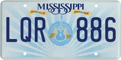 MS license plate LQR886