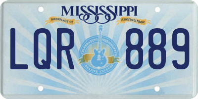 MS license plate LQR889