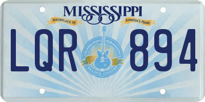 MS license plate LQR894