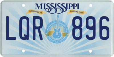 MS license plate LQR896