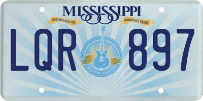 MS license plate LQR897