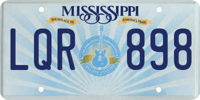MS license plate LQR898