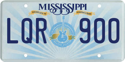 MS license plate LQR900