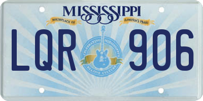 MS license plate LQR906