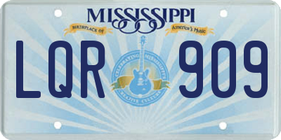MS license plate LQR909