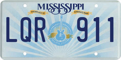 MS license plate LQR911