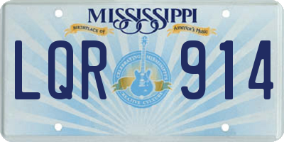 MS license plate LQR914
