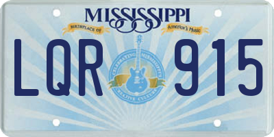 MS license plate LQR915