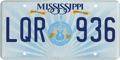 MS license plate LQR936