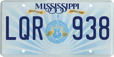 MS license plate LQR938