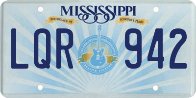 MS license plate LQR942