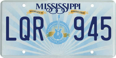 MS license plate LQR945