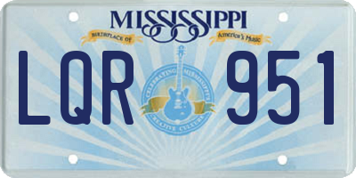 MS license plate LQR951