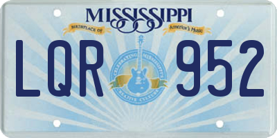MS license plate LQR952