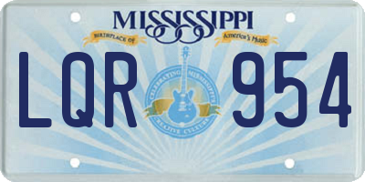 MS license plate LQR954