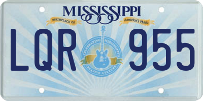 MS license plate LQR955