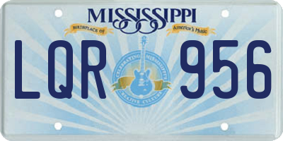 MS license plate LQR956