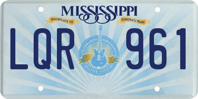 MS license plate LQR961