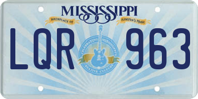 MS license plate LQR963
