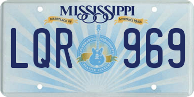MS license plate LQR969