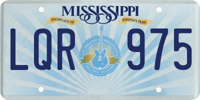 MS license plate LQR975