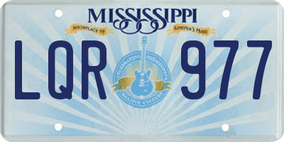 MS license plate LQR977