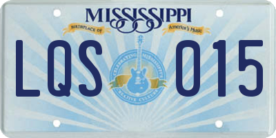 MS license plate LQS015