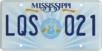 MS license plate LQS021