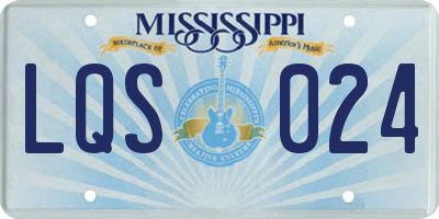 MS license plate LQS024