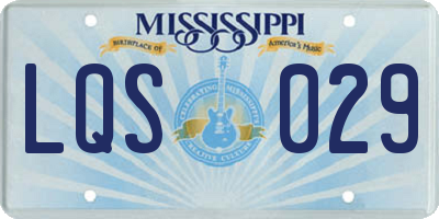 MS license plate LQS029