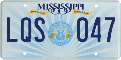 MS license plate LQS047