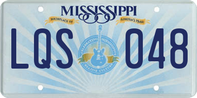MS license plate LQS048