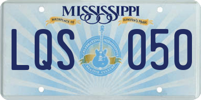 MS license plate LQS050