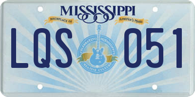 MS license plate LQS051