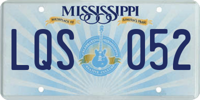 MS license plate LQS052