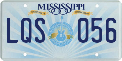 MS license plate LQS056