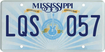 MS license plate LQS057
