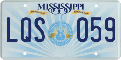 MS license plate LQS059