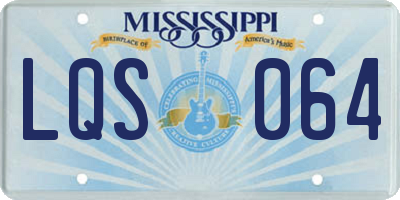 MS license plate LQS064
