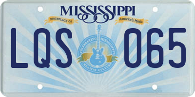 MS license plate LQS065