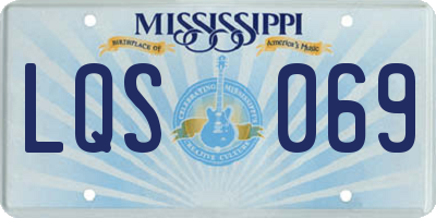 MS license plate LQS069