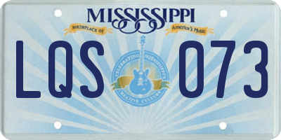 MS license plate LQS073