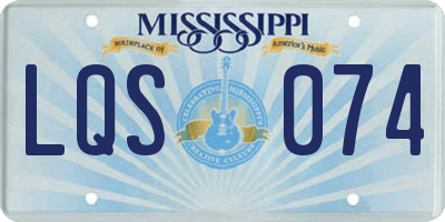 MS license plate LQS074