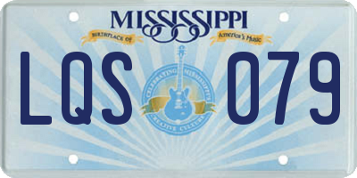 MS license plate LQS079