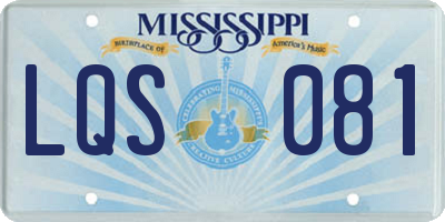 MS license plate LQS081