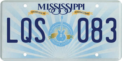 MS license plate LQS083