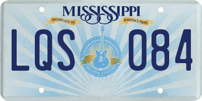 MS license plate LQS084