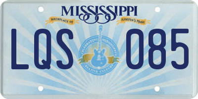 MS license plate LQS085