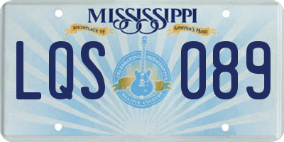 MS license plate LQS089